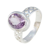 Noelia Boho Purple Solitaire Ring with Gemstone